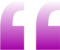Purple gradient quotation marks on black background.
